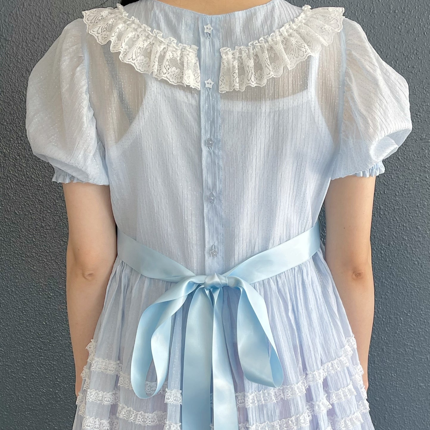 Organdy dress / Blue / オーガンジードレス