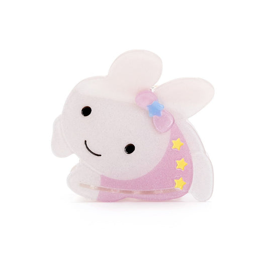 [X YOUNGART] Glitter KIDDY Hair Claw / Pink / グリッターヘアクリップ