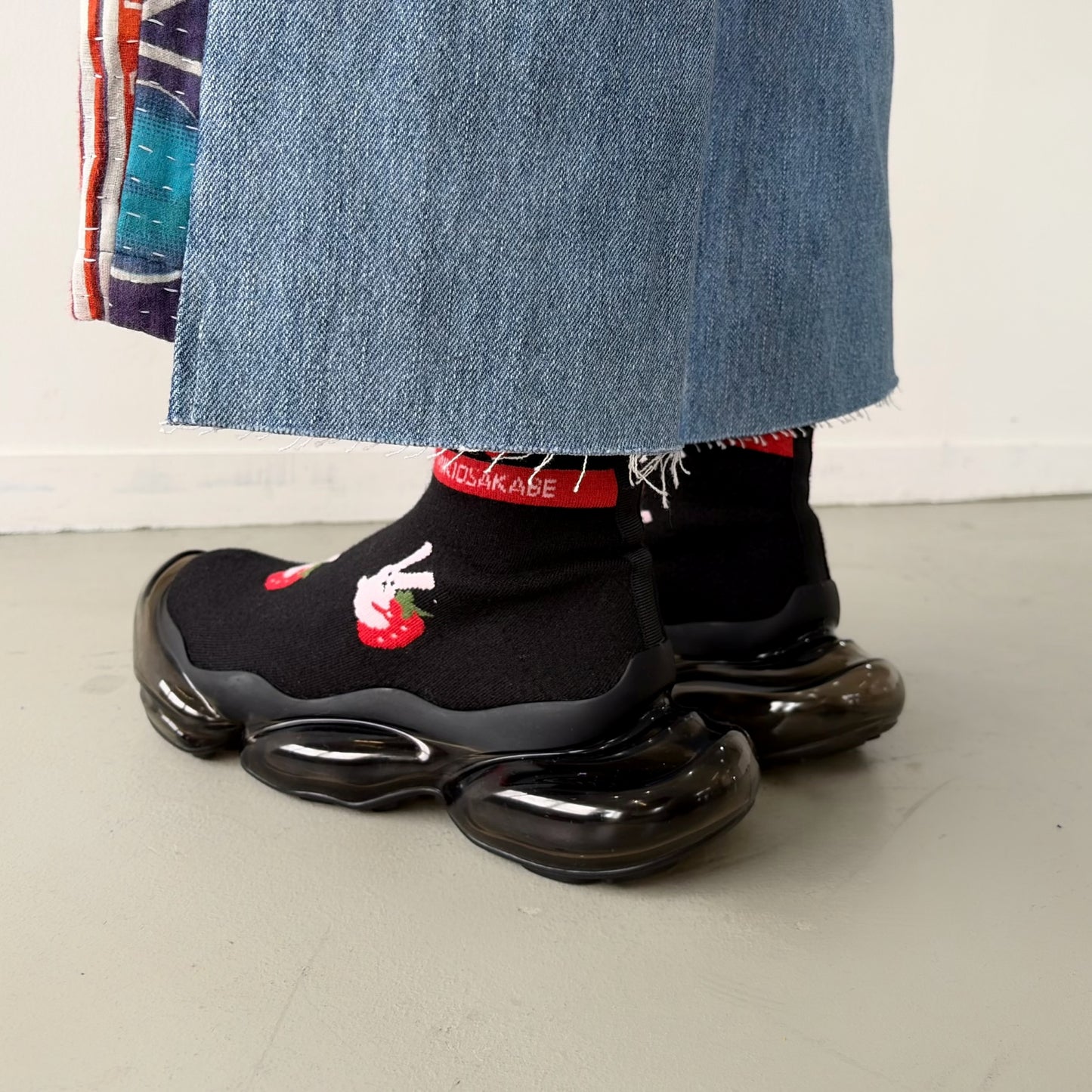 MIRAGE FANCY SOCKS / BLACK / ソックスシューズ