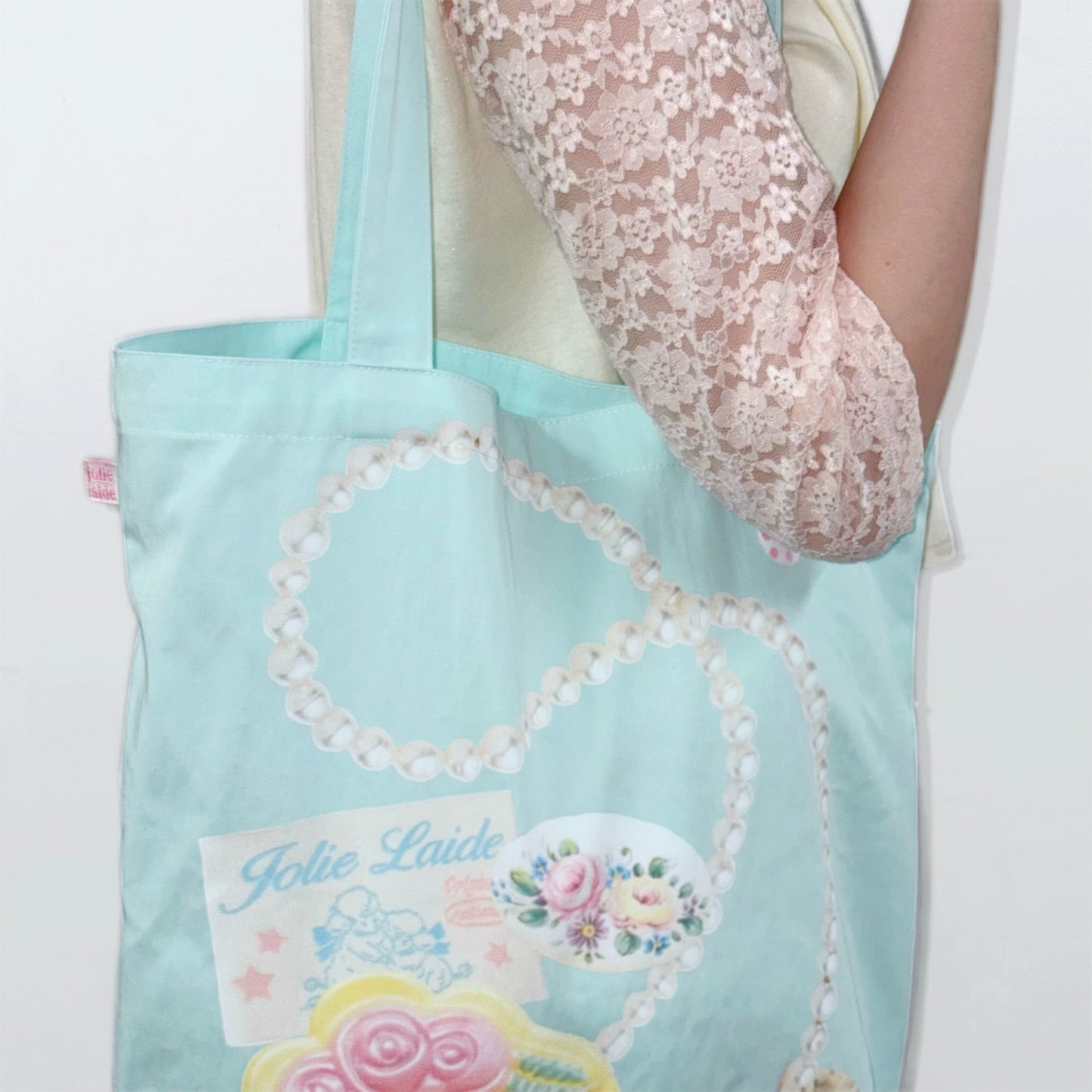 Dolly Vanity Tote Bag / Mint / プリントトートバッグ