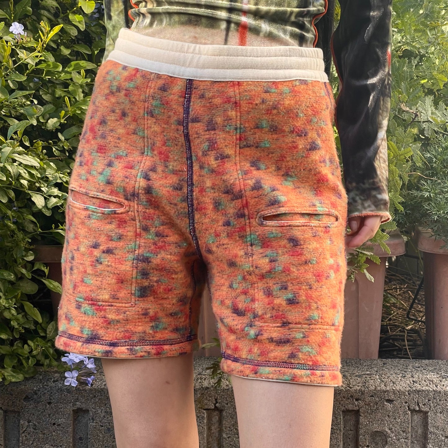 REVERSIBLE SHORTS / ORANGE / リバーシブルスウェットショーツ