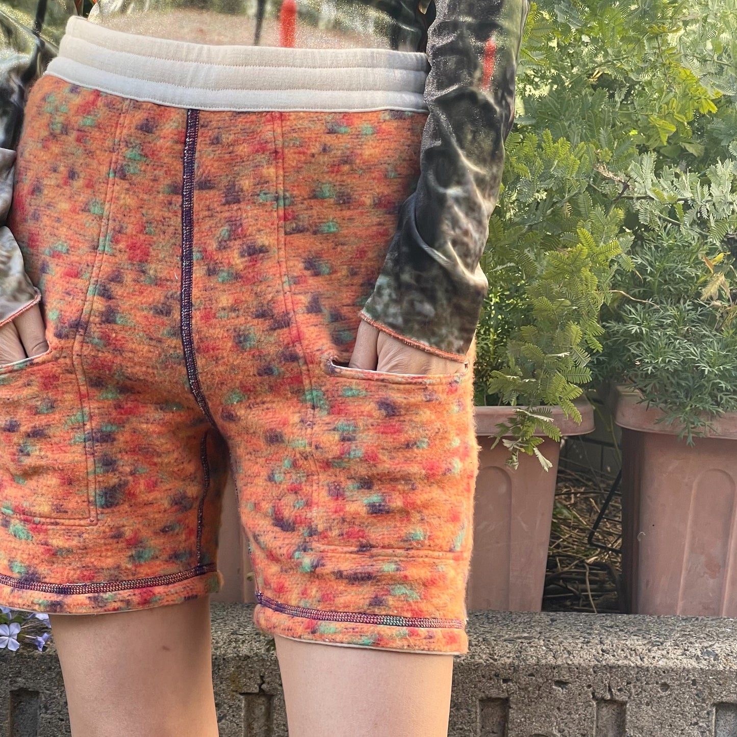 REVERSIBLE SHORTS / ORANGE / リバーシブルスウェットショーツ