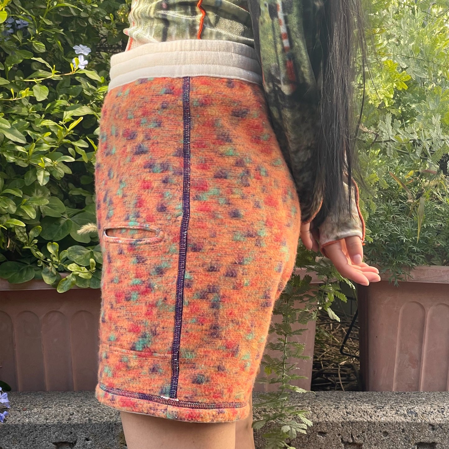 REVERSIBLE SHORTS / ORANGE / リバーシブルスウェットショーツ