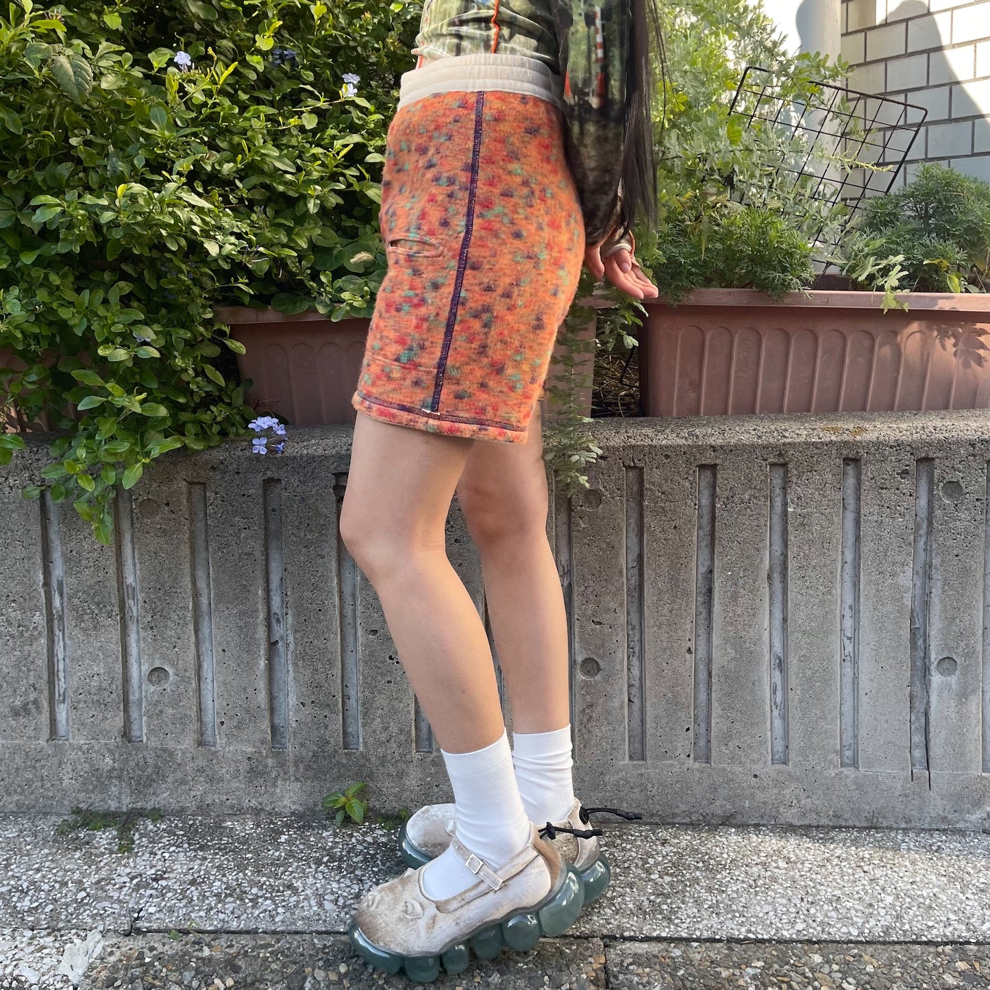 REVERSIBLE SHORTS / ORANGE / リバーシブルスウェットショーツ