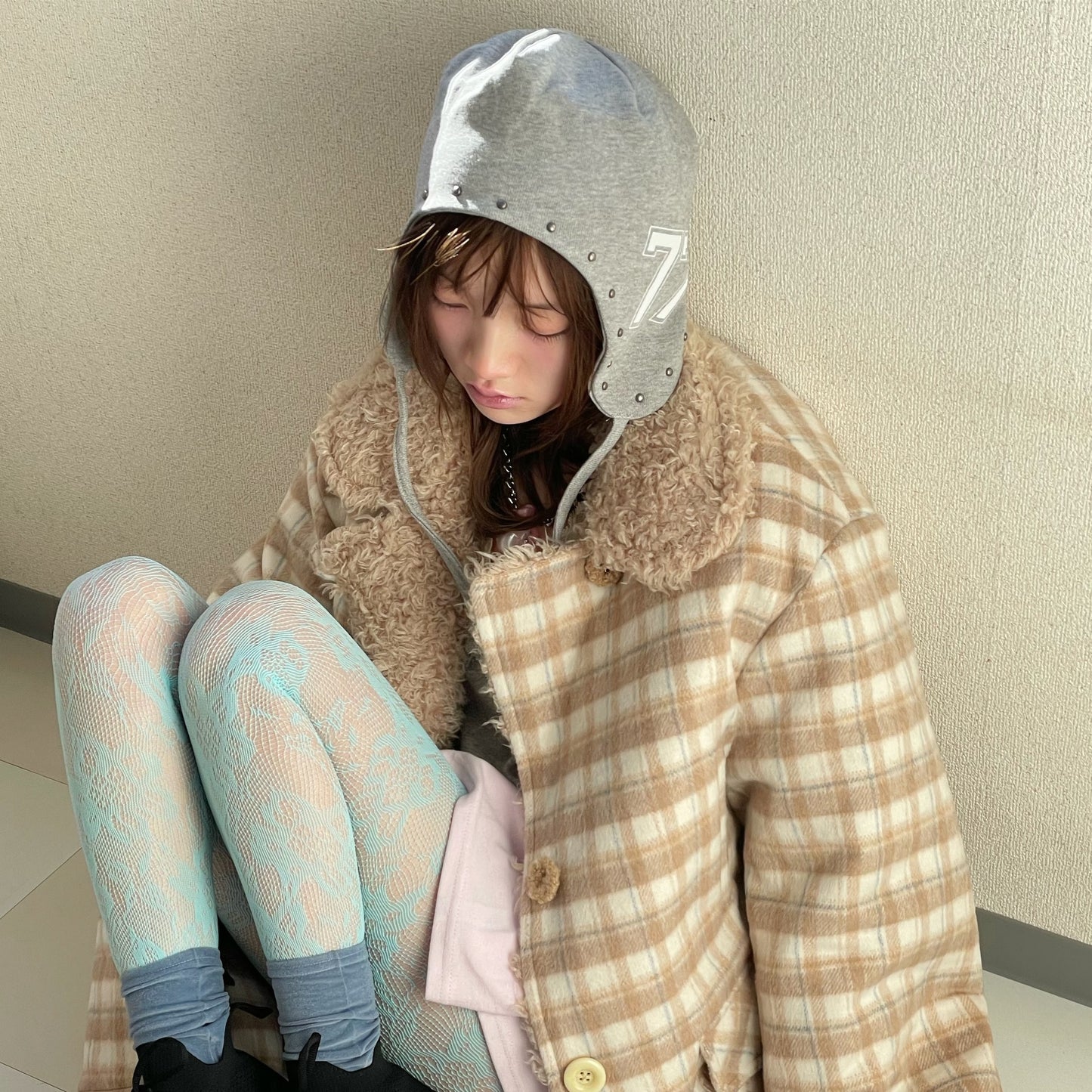 [fa.er.ie] rivet jersey earflap beanie / melange grey / イヤーフラップビーニー