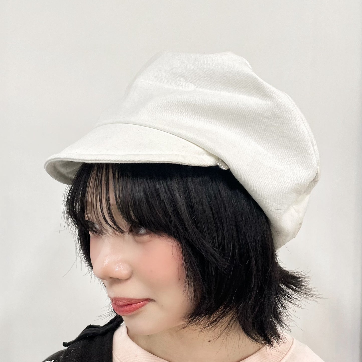 drape beret / white denim / ベレー