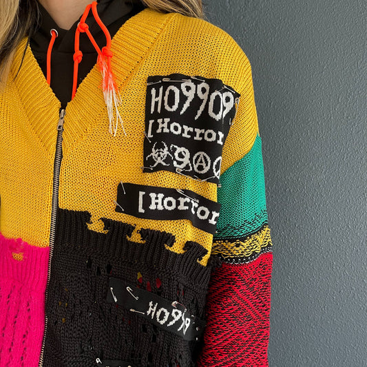 HO99O9 KNIT CARDIGAN rurumu: COLLABORATION / YELLOW / ニットカーディガン