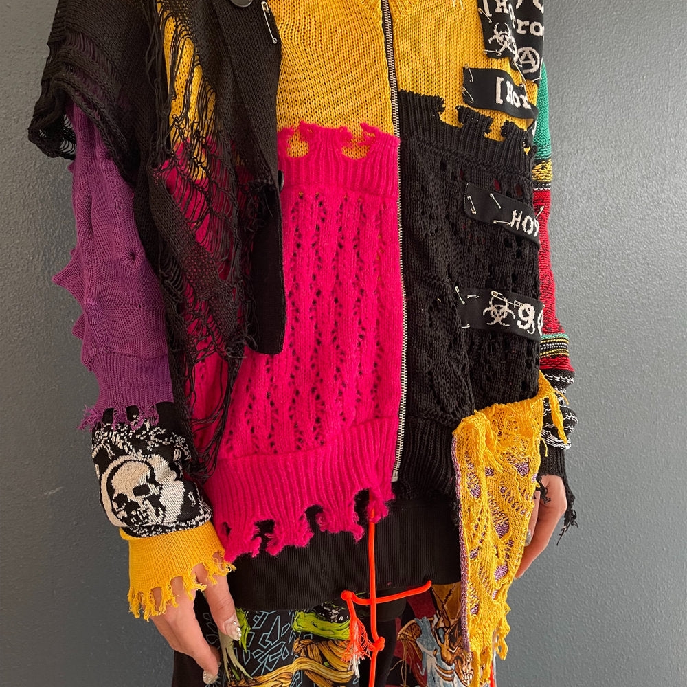 HO99O9 KNIT CARDIGAN rurumu: COLLABORATION / YELLOW / ニットカーディガン