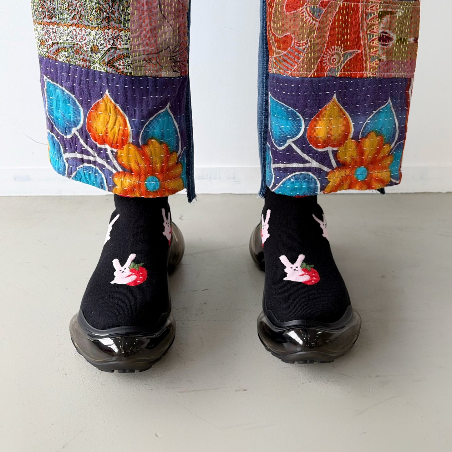 MIRAGE FANCY SOCKS / BLACK / ソックスシューズ