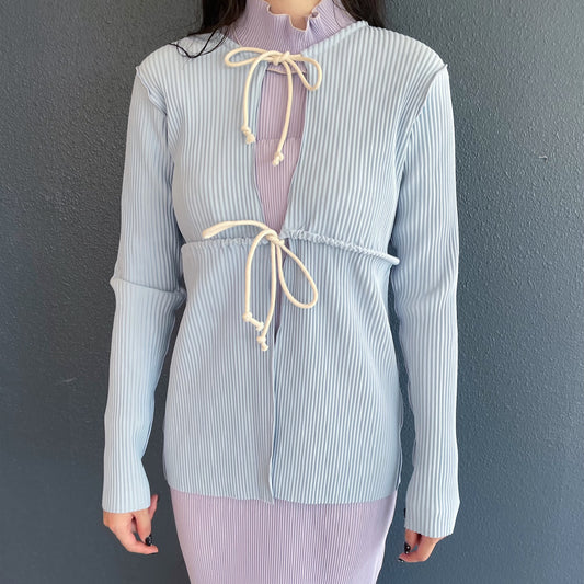 CRISP ROPE CARDIGAN / LIGHT BLUE / クリスプロープカーディガン