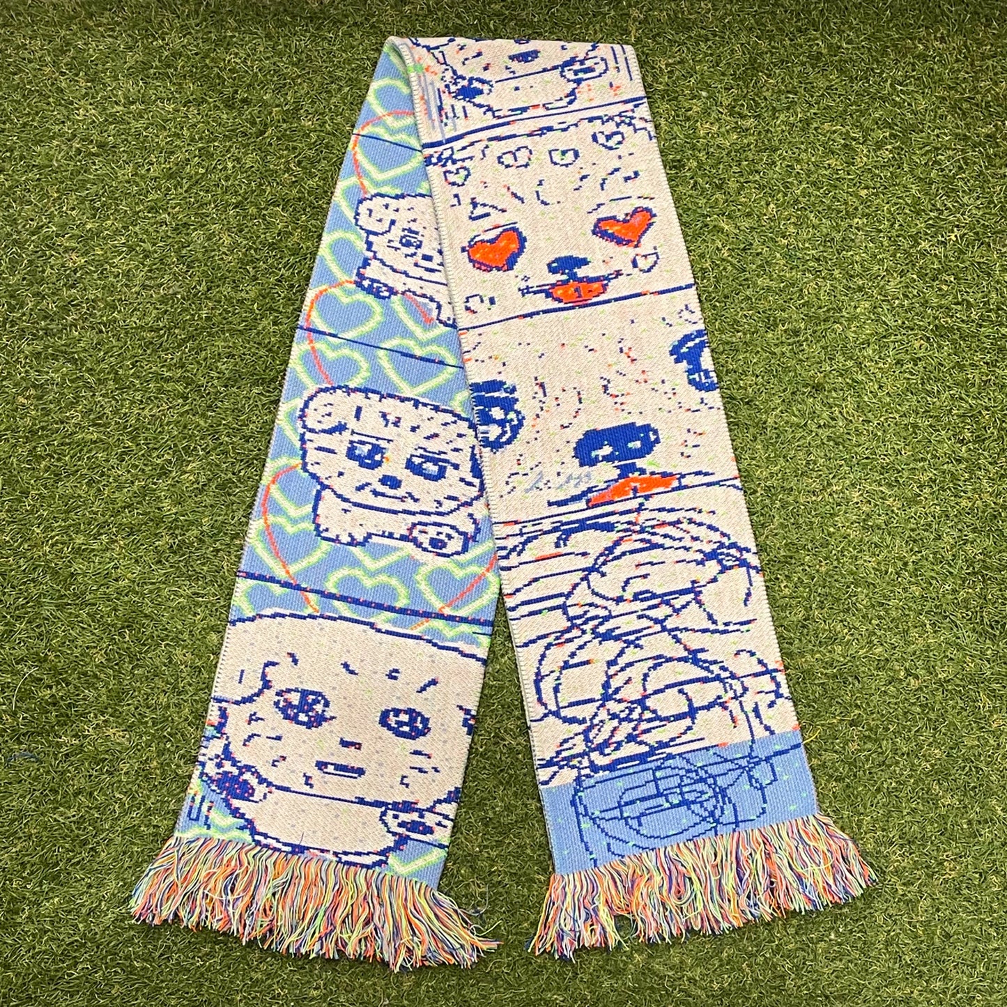 【Joo Young Kim】“Puppy in Love” Scarf / グラフィックマフラー