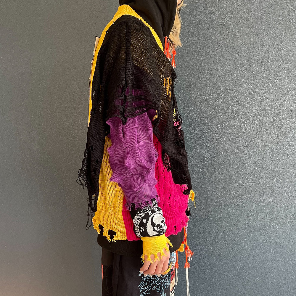 HO99O9 KNIT CARDIGAN rurumu: COLLABORATION / YELLOW / ニットカーディガン