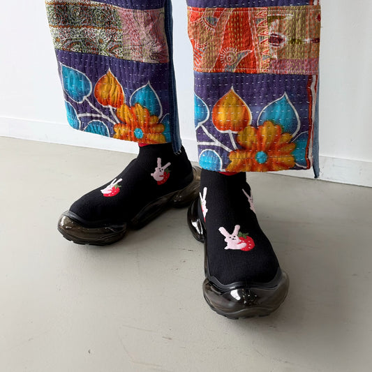 MIRAGE FANCY SOCKS / BLACK / ソックスシューズ
