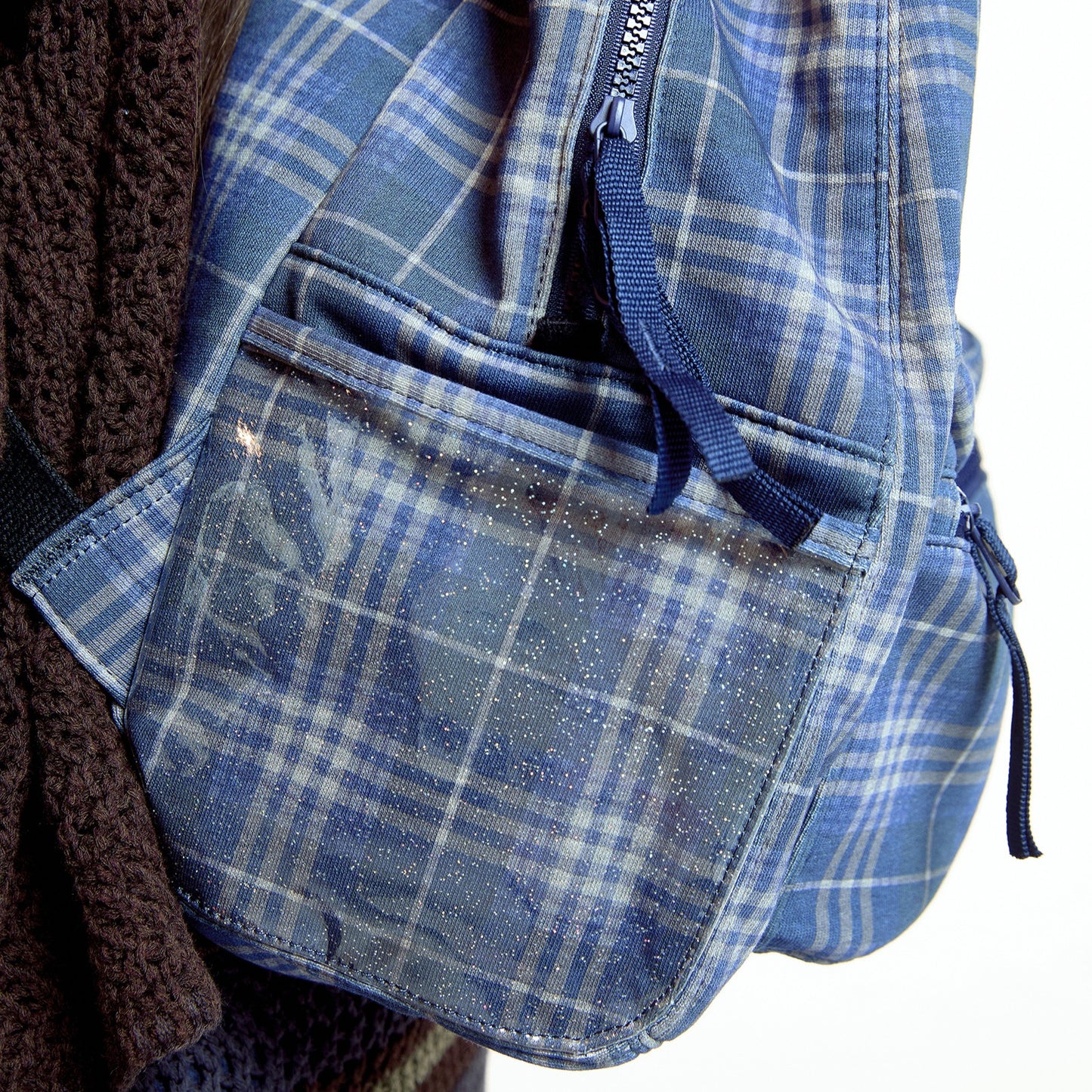 CHUNKY SWEAT CHECK BACKPACK / NAVY / チェックスウェットバックパック