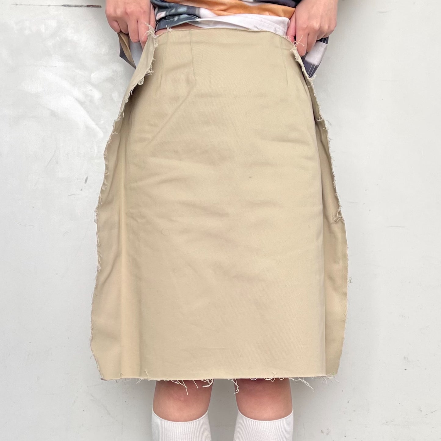 Cozy Pencil Skirt / beige / 変形ペンシルスカート