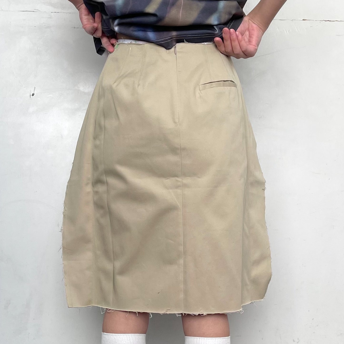 Cozy Pencil Skirt / beige / 変形ペンシルスカート