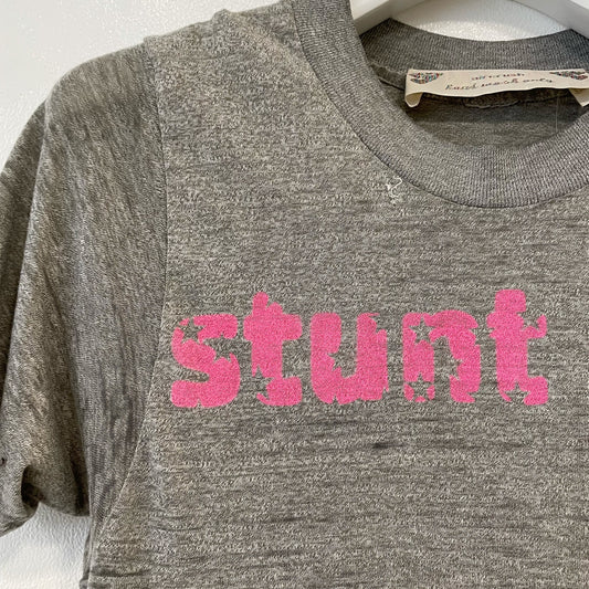 Grey marl stunt girl tee / エアブラシTシャツ