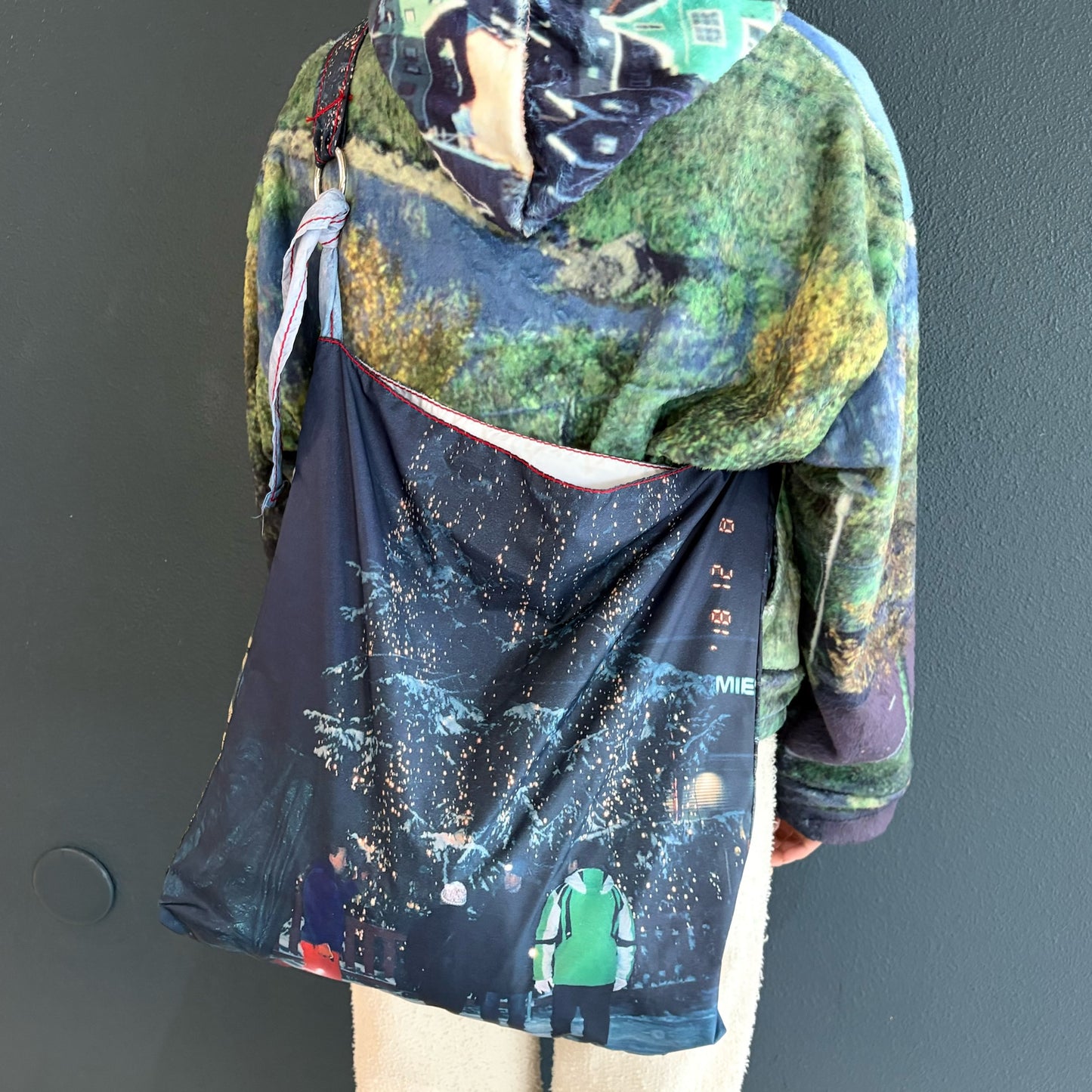 taffeta print shoulder bag / snow x sheep / タフタプリントショルダーバッグ