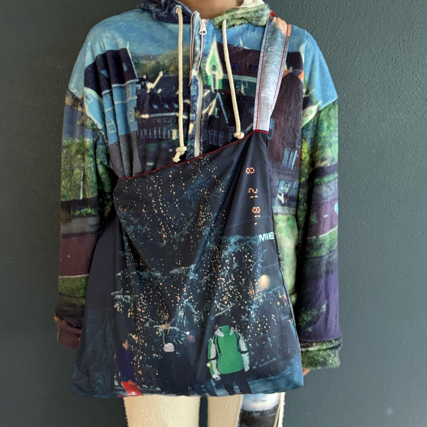 taffeta print shoulder bag / snow x sheep / タフタプリントショルダーバッグ