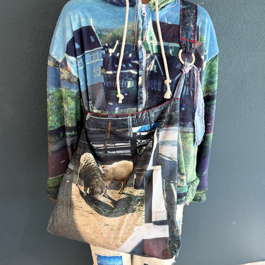 taffeta print shoulder bag / snow x sheep / タフタプリントショルダーバッグ