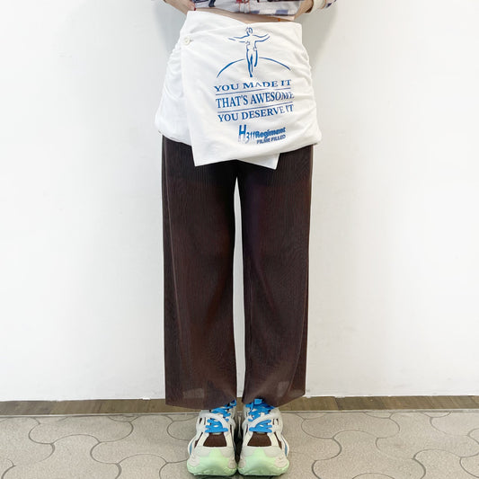 T Wrap Skirt / White / グラフィックラップスカート