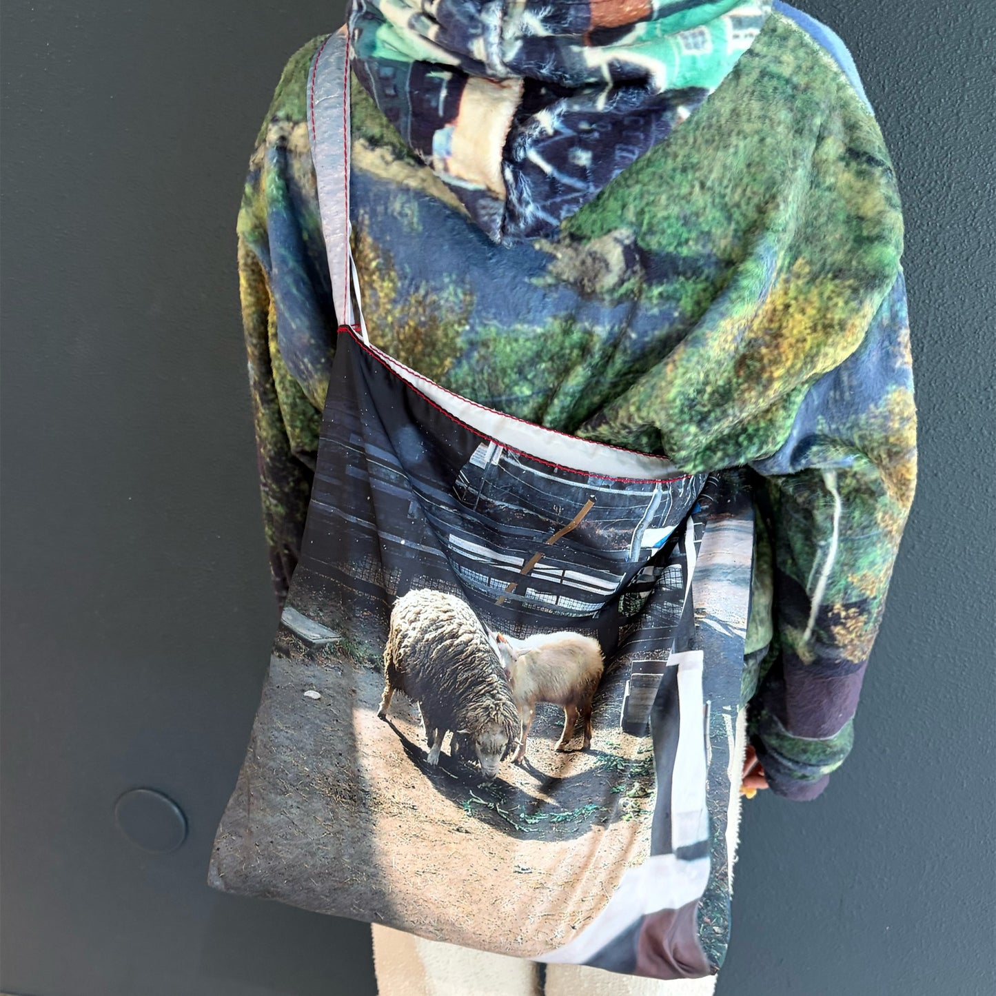 taffeta print shoulder bag / snow x sheep / タフタプリントショルダーバッグ