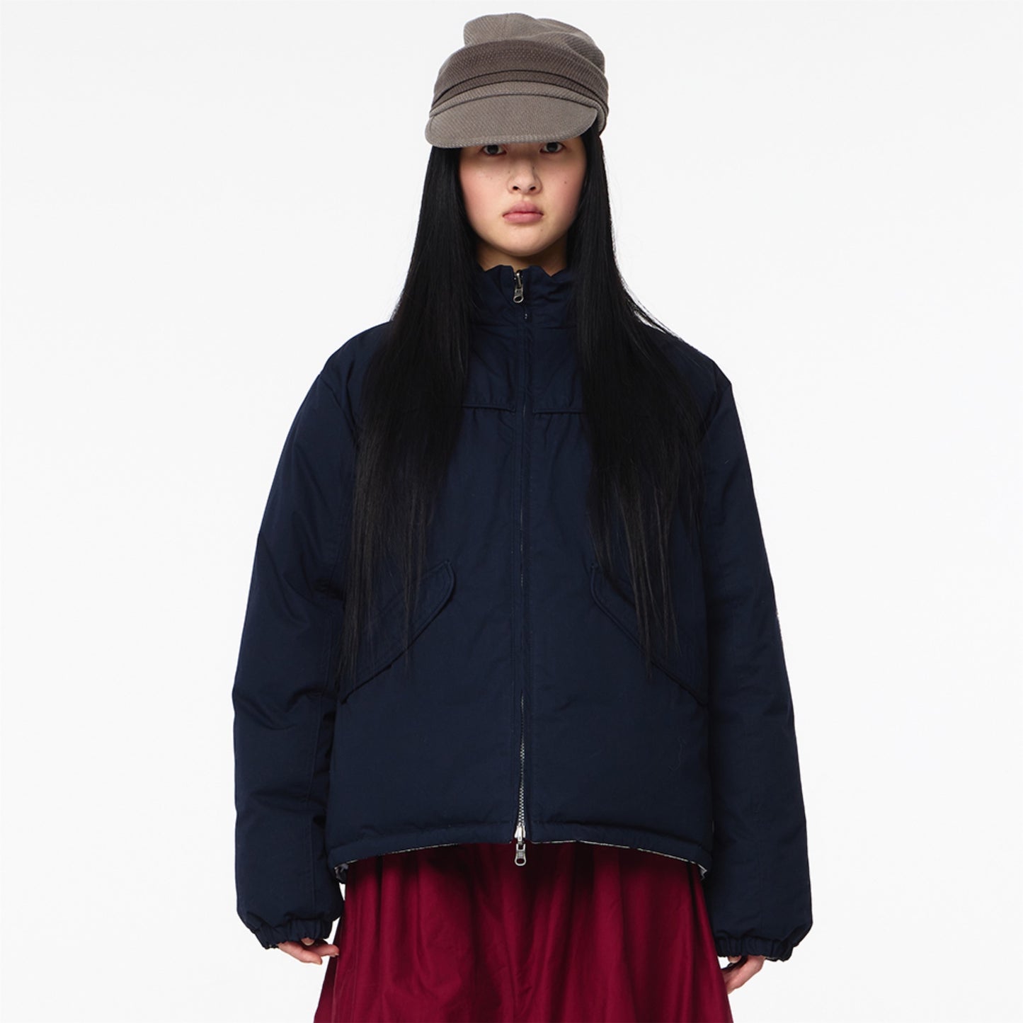 REVERSIBLE DOWN JACKET / NAVY / リバーシブルダウンジャケット