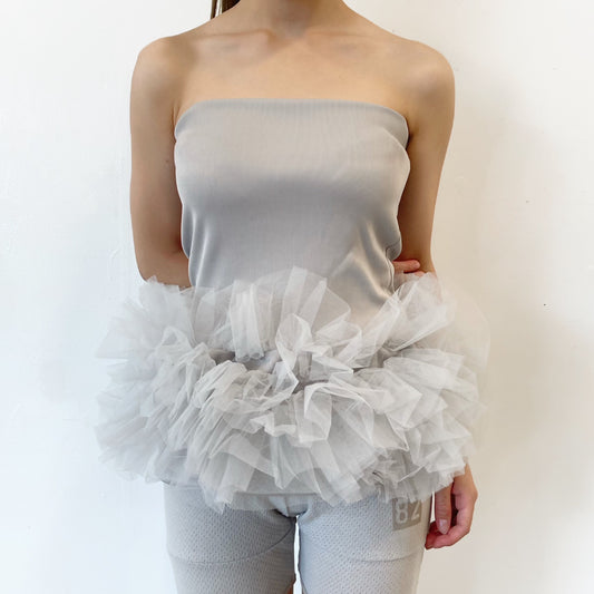 [fa.er.ie] jersey volume tulle skirt / grey / ジャージーボリュームチュールスカート