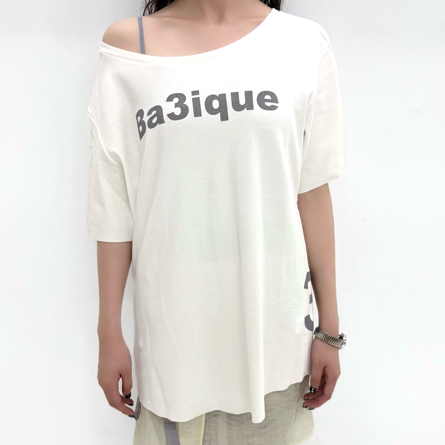 [fe.3] loose logo t-shirt / ivory / ルーズロゴTシャツ