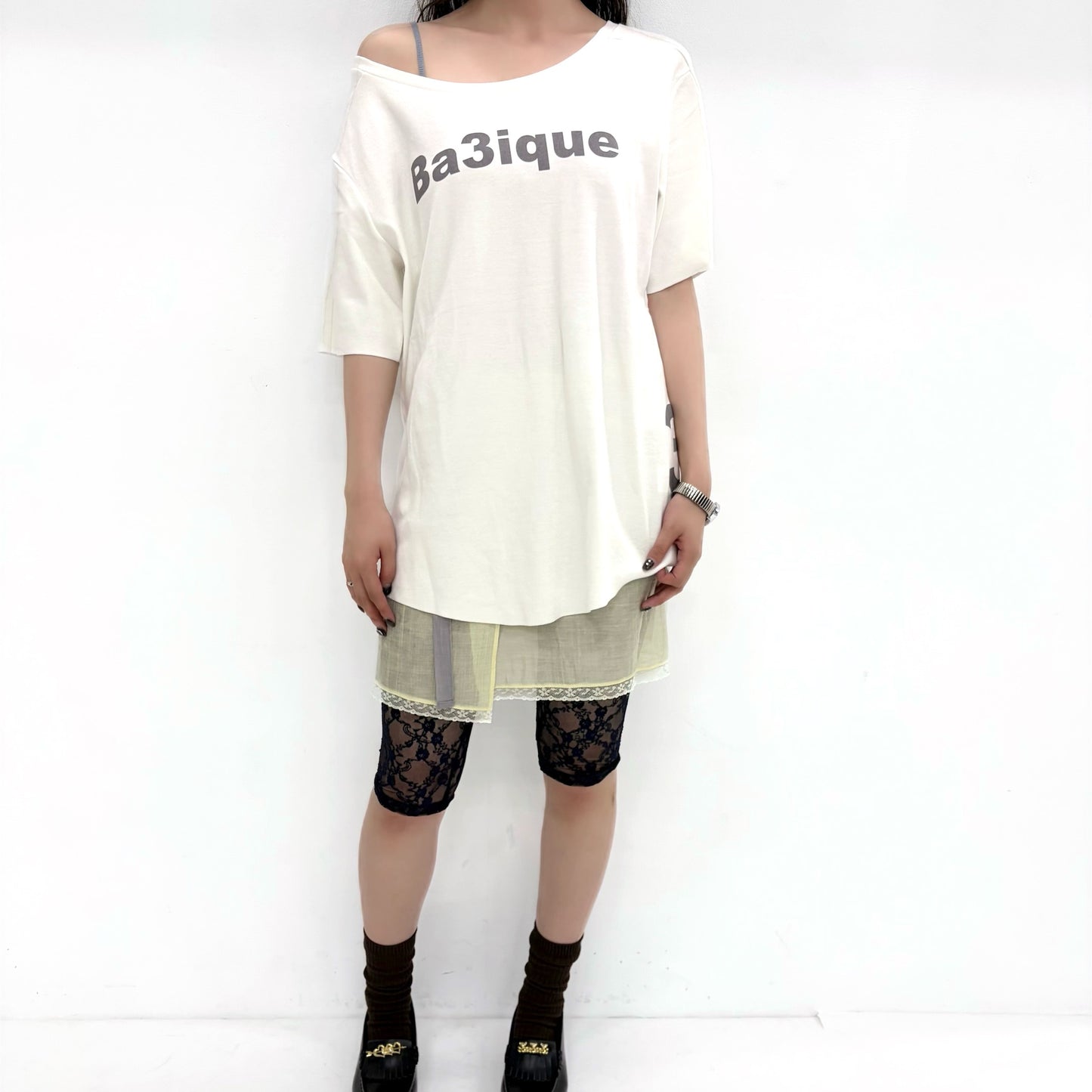 [fe.3] loose logo t-shirt / ivory / ルーズロゴTシャツ