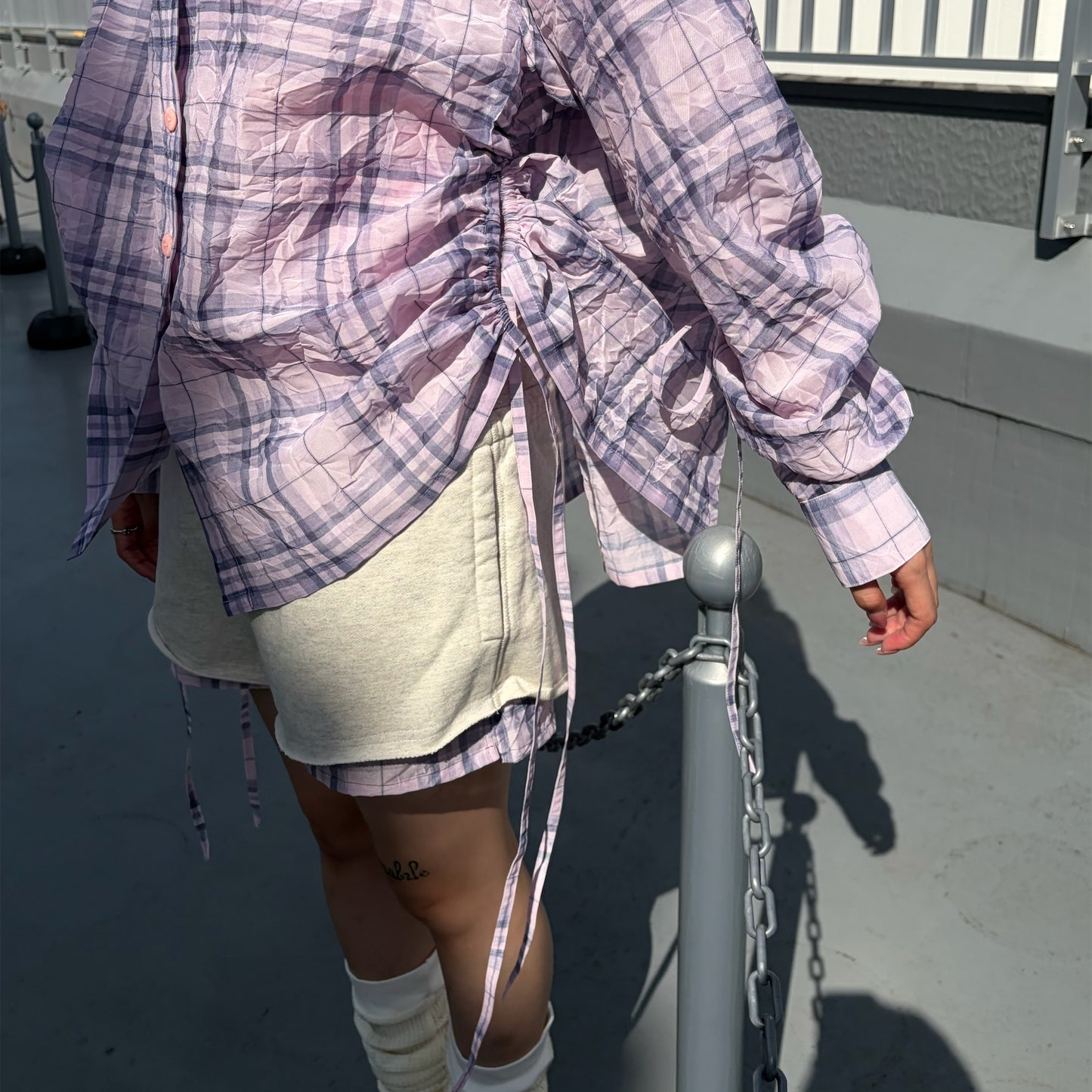 CREASED SHIRT / CRUSHED PINK / シワ加工シャツ