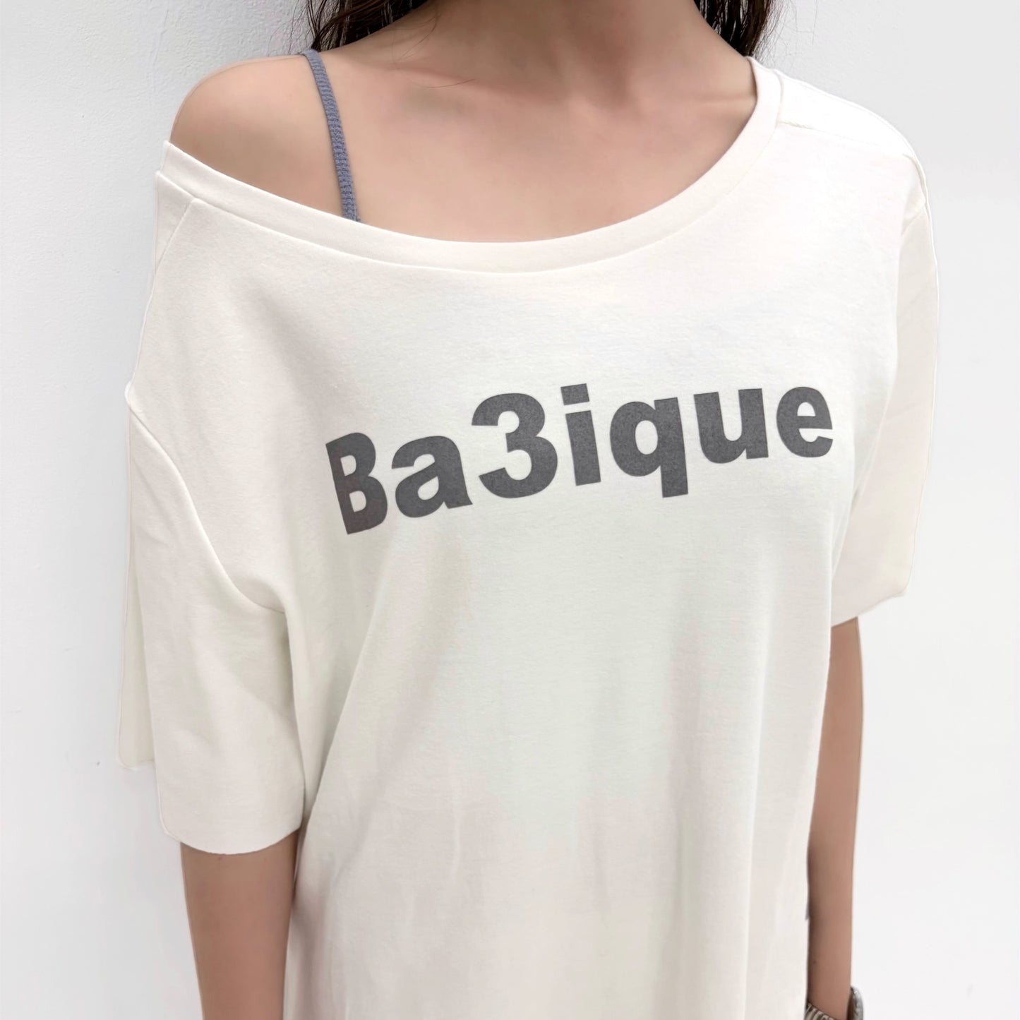 [fe.3] loose logo t-shirt / ivory / ルーズロゴTシャツ