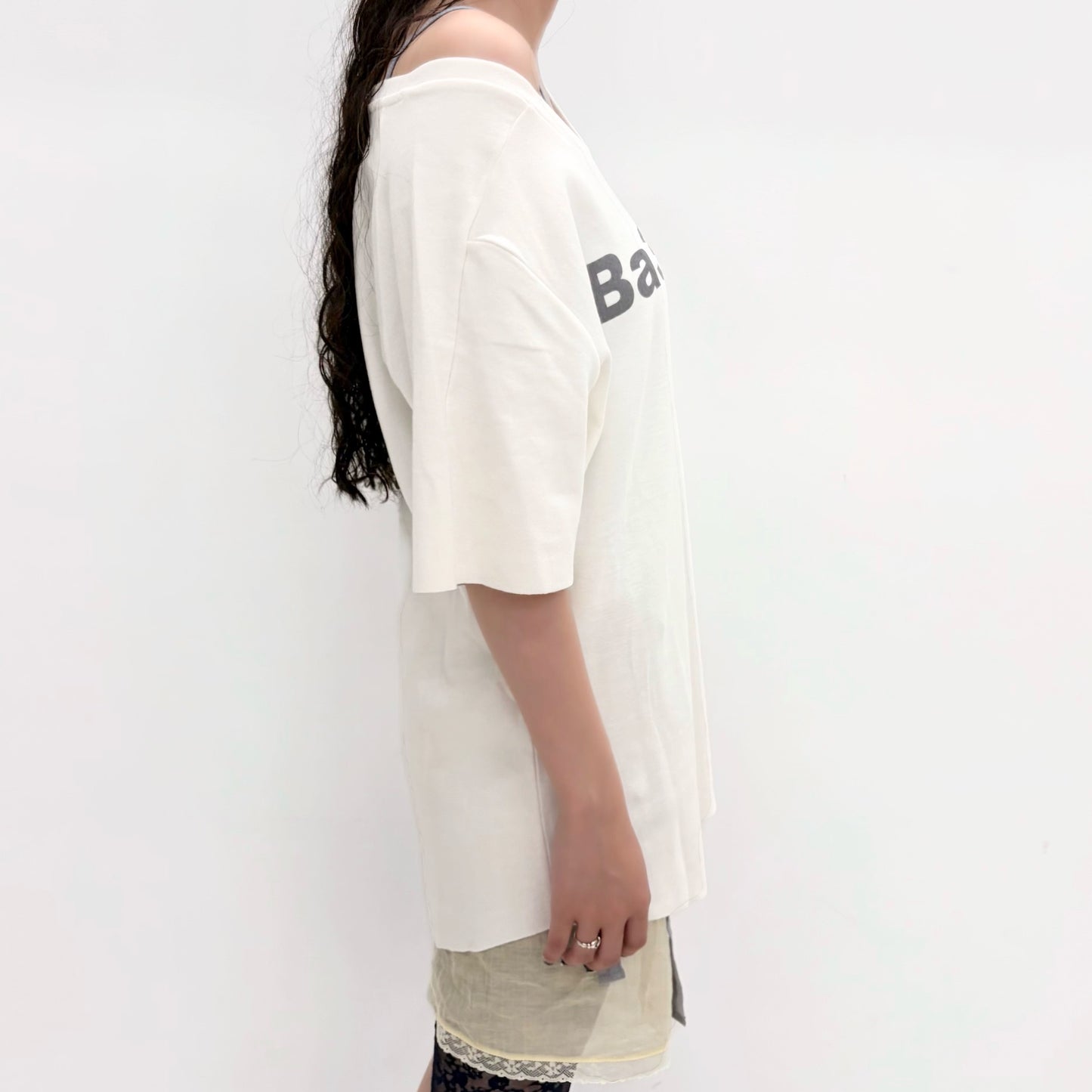[fe.3] loose logo t-shirt / ivory / ルーズロゴTシャツ