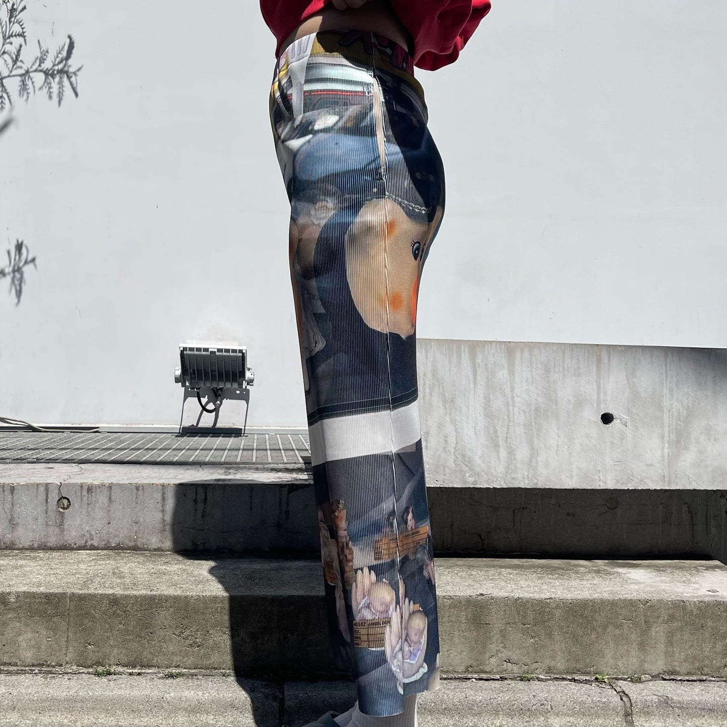 【SHEEP別注】PRINT RIB TIGHT SKIRT / PIG / プリントリブタイトスカート