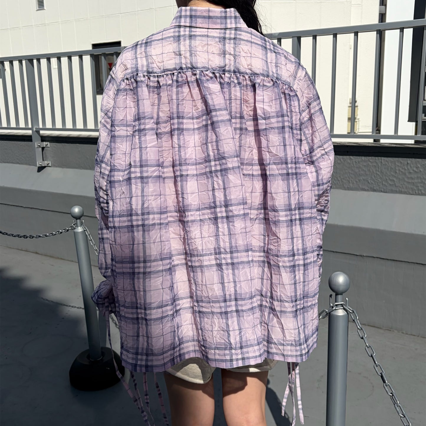 CREASED SHIRT / CRUSHED PINK / シワ加工シャツ