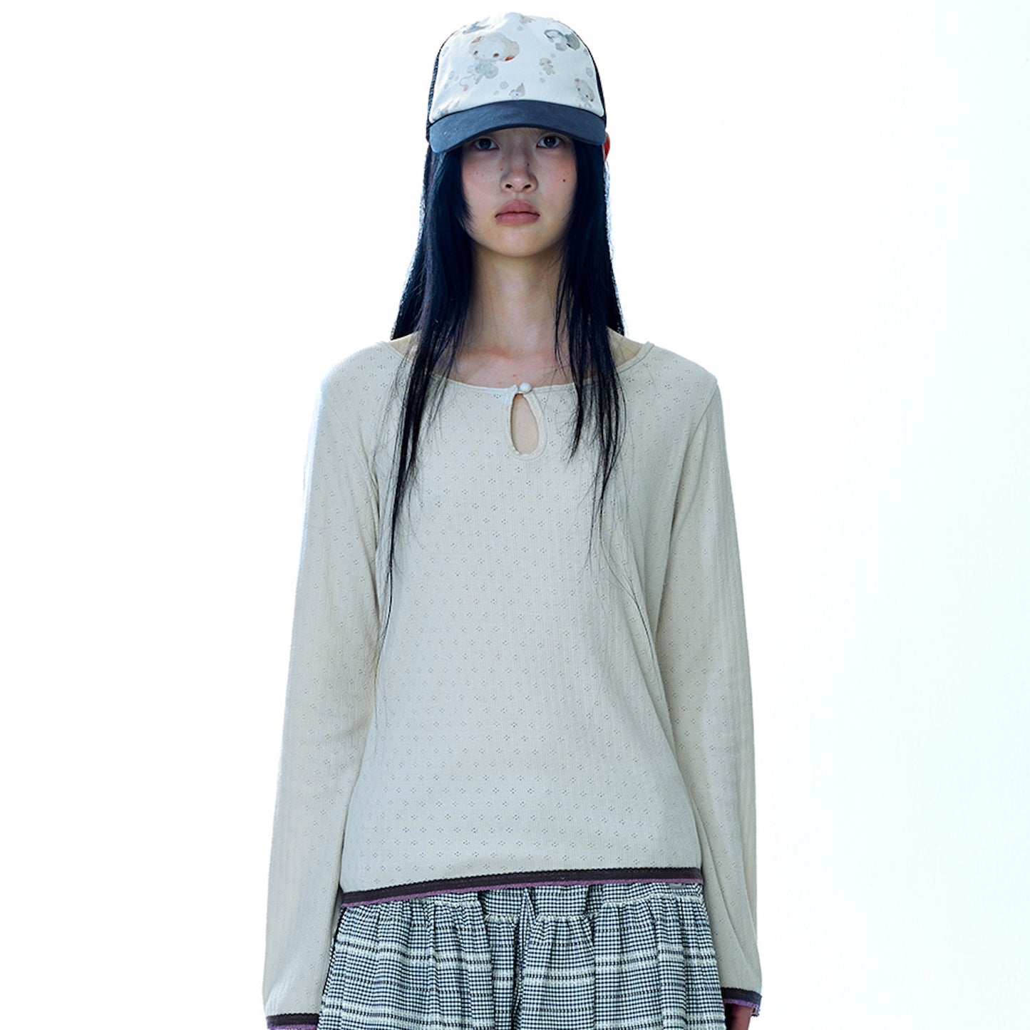 TINY WHIRL MESH CAP / NAVY / グラフィックプリントメッシュキャップ