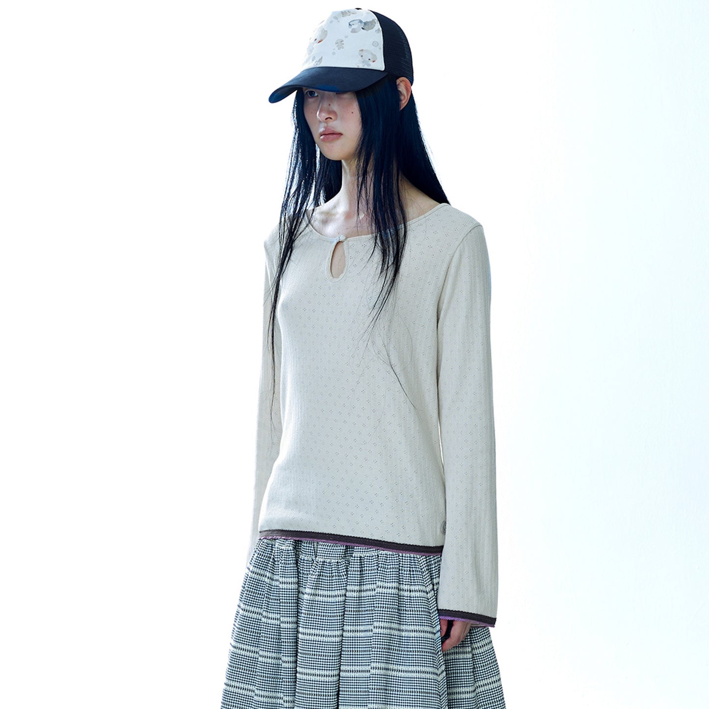 TINY WHIRL MESH CAP / NAVY / グラフィックプリントメッシュキャップ