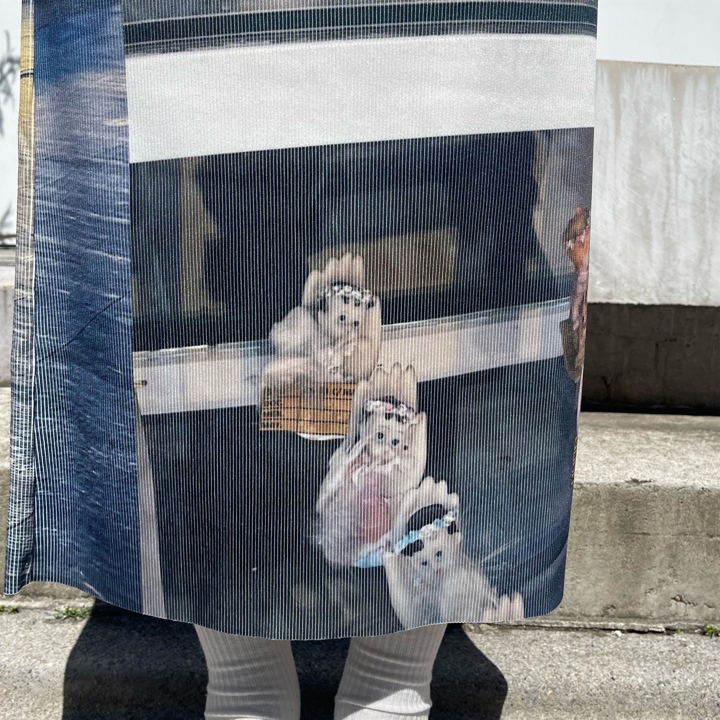 【SHEEP別注】PRINT RIB TIGHT SKIRT / PIG / プリントリブタイトスカート