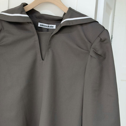 RANDOM TUCK SAILOR SHIRT / GRAY / ランダムタックセーラートップ