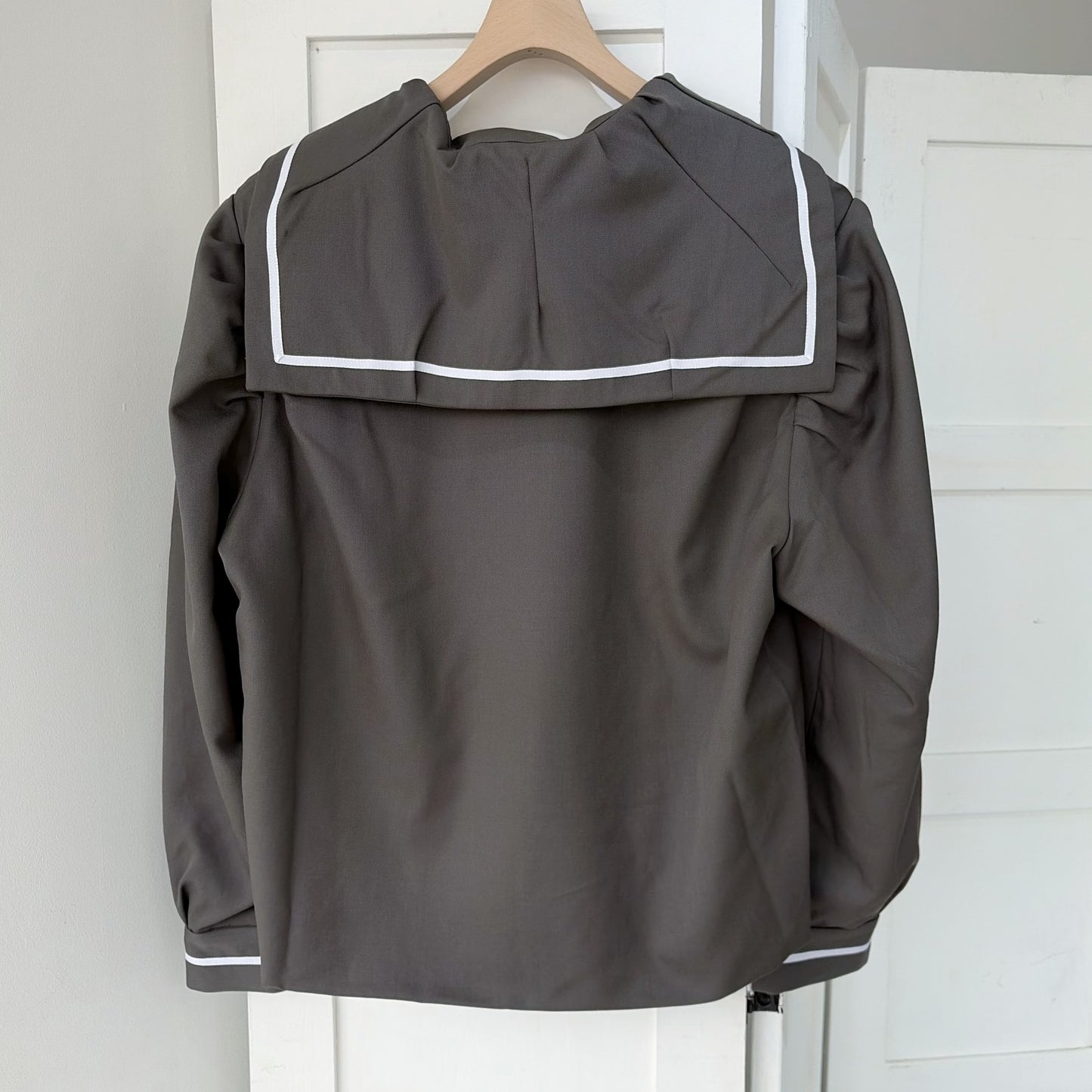 RANDOM TUCK SAILOR SHIRT / GRAY / ランダムタックセーラートップ