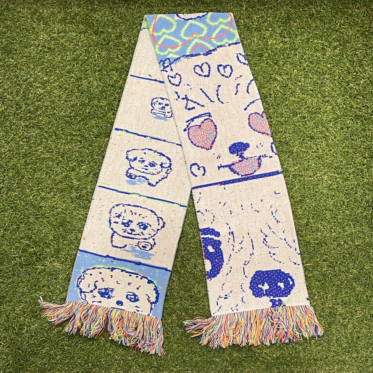 【Joo Young Kim】“Puppy in Love” Scarf / グラフィックマフラー