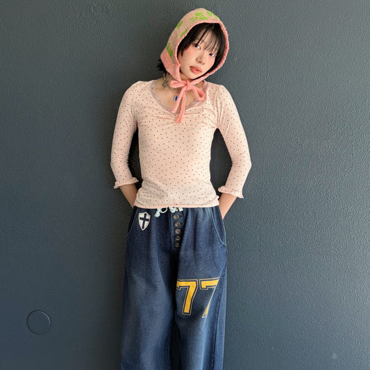 Ties Balaclavas / Pink × Green / リボンバラクラバ