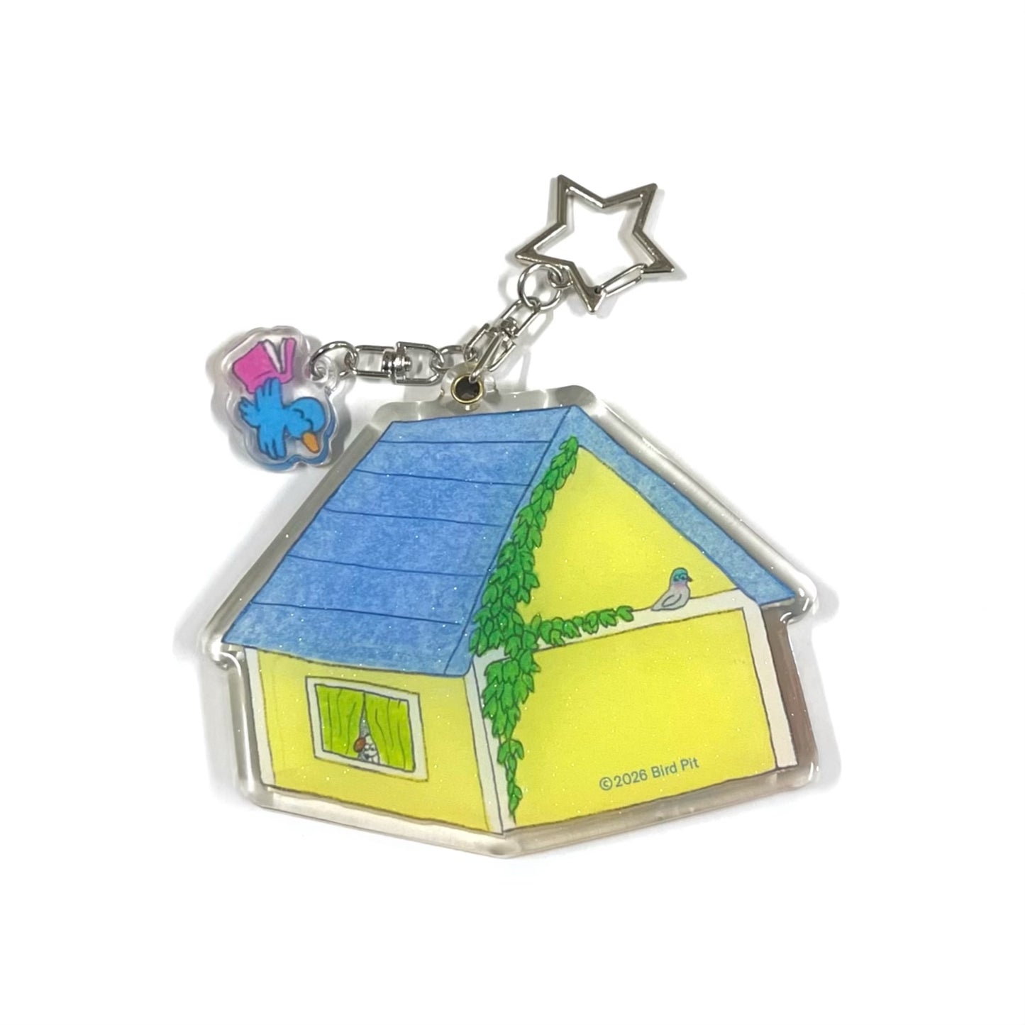 【bird pit】House expandable pendant / キーリング