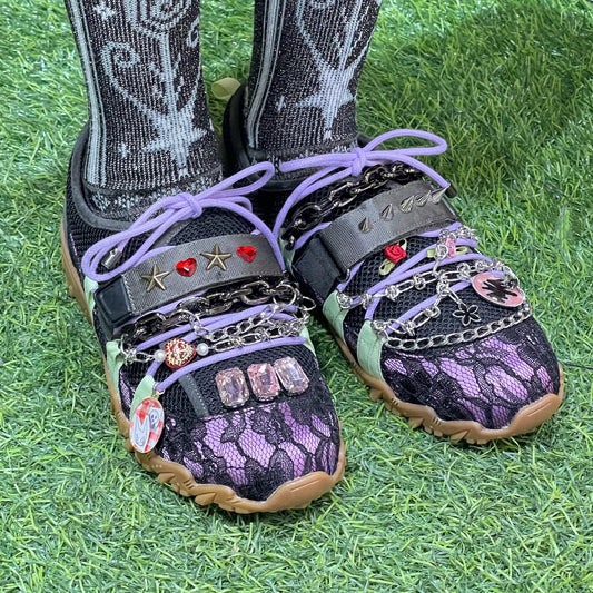 【貴和製作所xyushokobayashi】kiwa special sneaker DREAM / Black/lace / 24cm