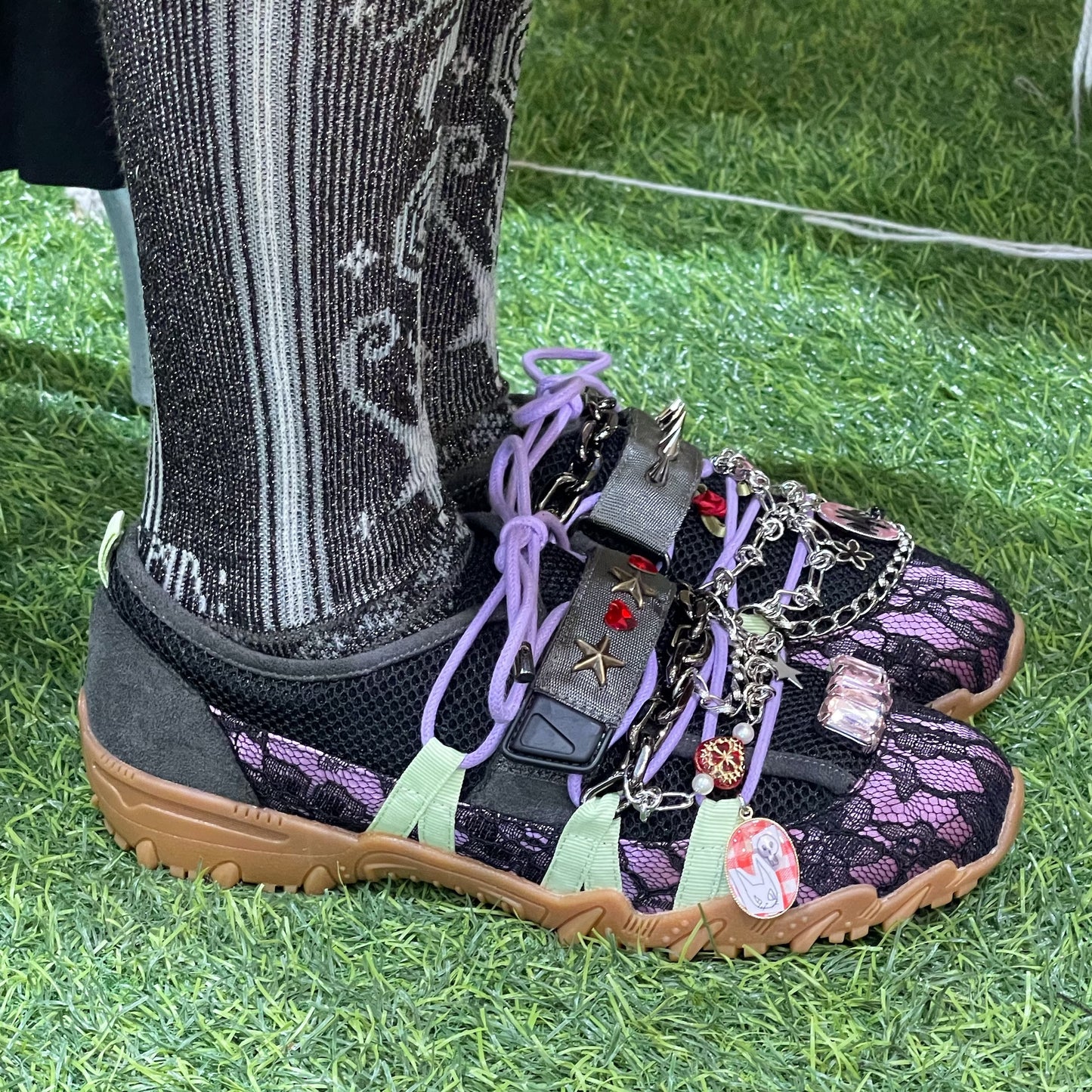 【貴和製作所xyushokobayashi】kiwa special sneaker DREAM / Black/lace / 24cm