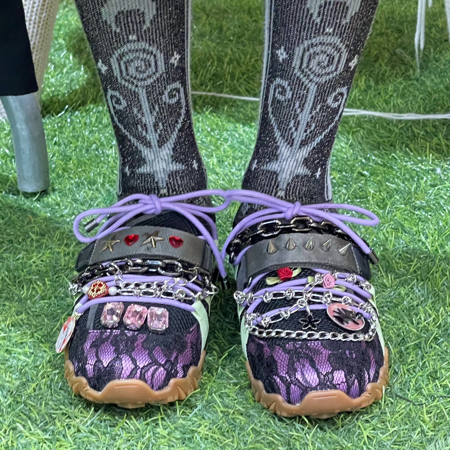 【貴和製作所xyushokobayashi】kiwa special sneaker DREAM / Black/lace / 24cm