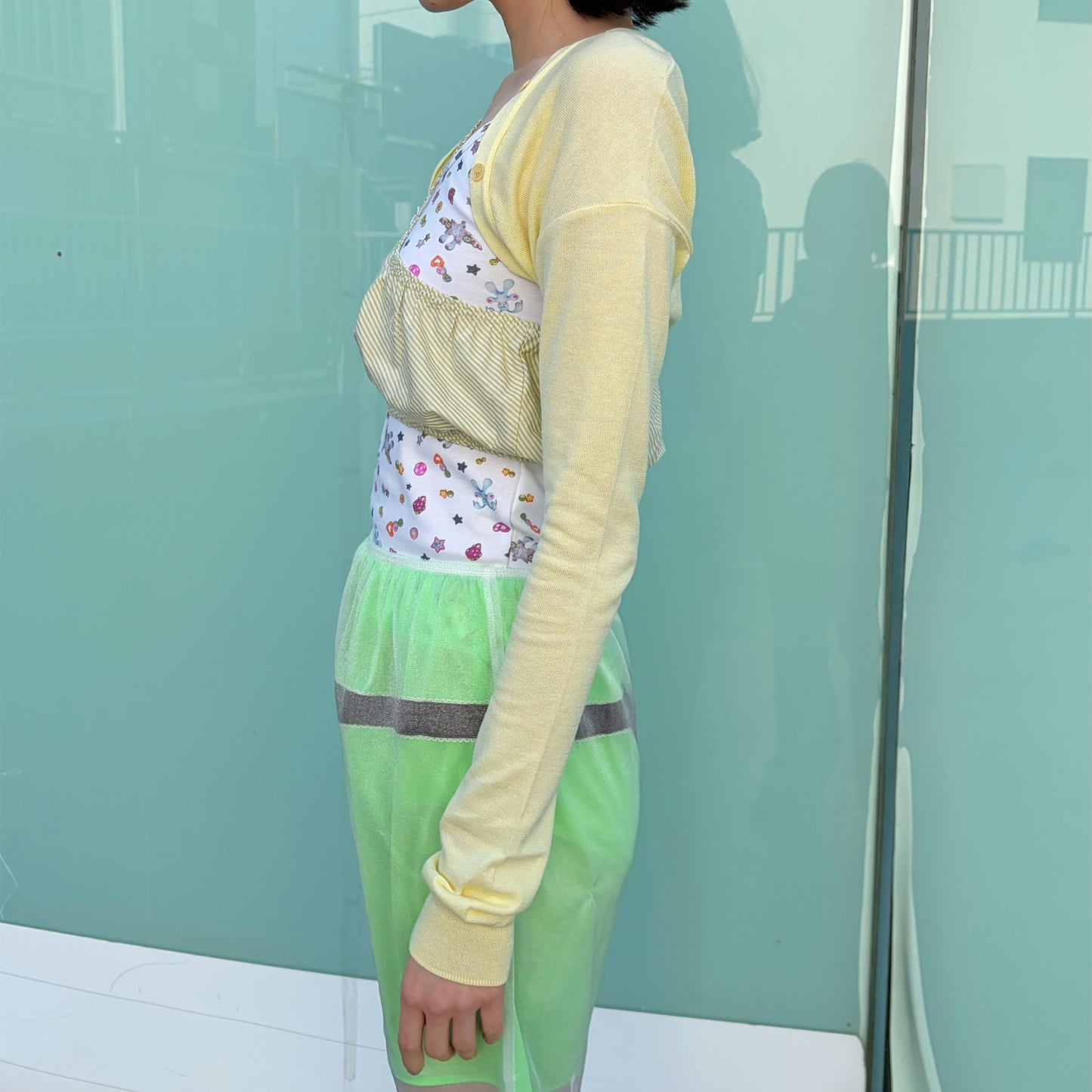 PAM'S CARDIGAN / CREAM YELLOW / クロップカーディガン