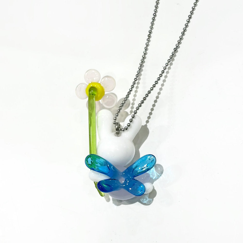 [X YOUNGART] Glass Flower Fairy KIDDY Necklace / ガラスネックレス