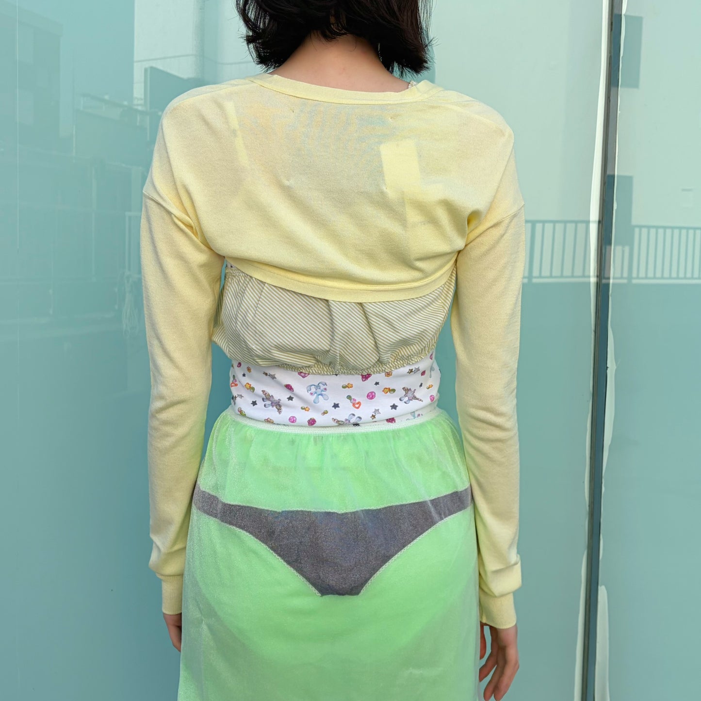 PAM'S CARDIGAN / CREAM YELLOW / クロップカーディガン