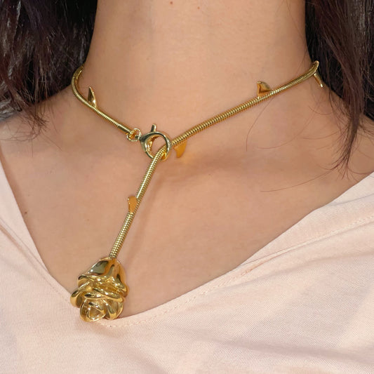 Rosebud Necklace / Gold / ローズネックレス